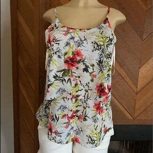 White House white floral blouse